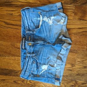 Express Distressed Jean Shorts- women Size 4